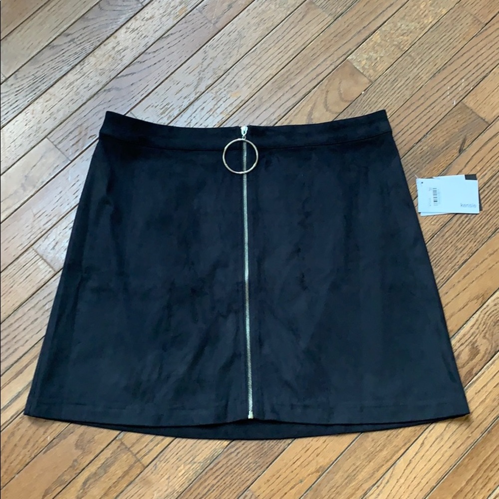 Macy’s Brushed Suede Mini Skirt with Zipper Detail